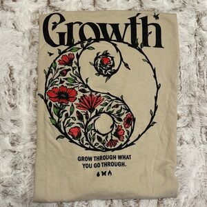 Floral Graphic Tee - Tan